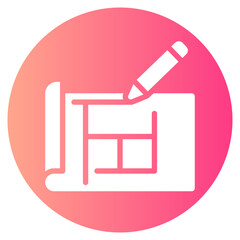 blueprint gradient icon