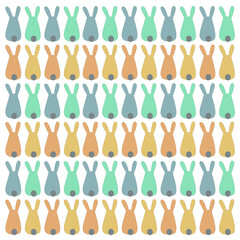 SPRING COLORFUL BUNNIES DESIGN PATTERN TEXTURE VECTOR