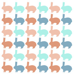COLORFUL SPRING BUNNIES DESIGN PATTERN TEXTURE