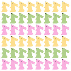 COLORFUL SPRING BUNNIES DESIGN PATTERN TEXTURE