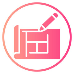 blueprint gradient icon