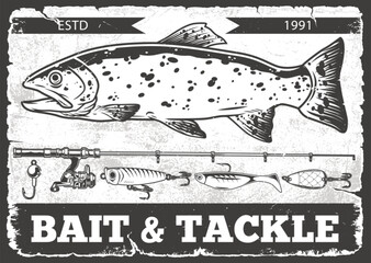 Trout sign for bait and tackle shop
