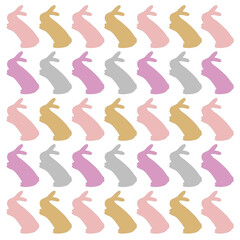COLORFUL SPRING BUNNIES PATTERN TEXTURE BACKGROUND VECTOR