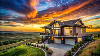 Experience stunning Canadian prairie vistas from your panoramic Alberta bilevel home.