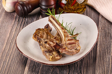 Delicous Grilled square rib of lamb