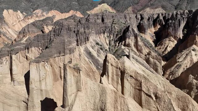 Dron Castillos de Huichaira, Jujuy, quebrada de Humahuaca