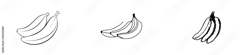 Poster an artistic representation of a banana in a continuous one-line drawing style