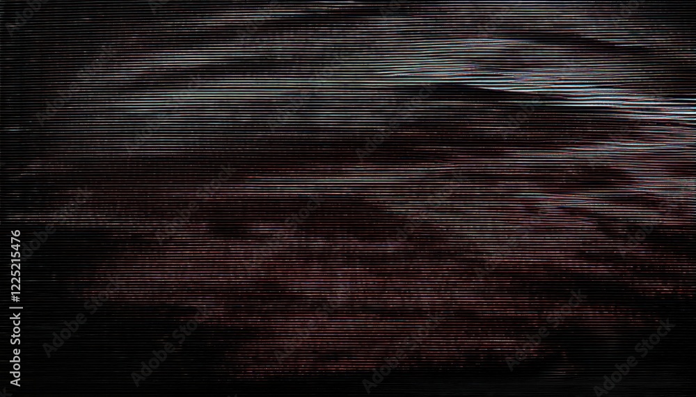 Poster vintage analog glitch texture static noise overlay and old tv signal interference, creating a unique
