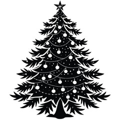 Christmas tree silhouette