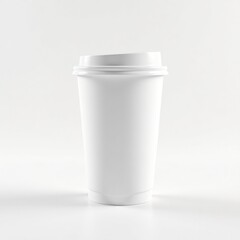 White Plastic Cup Mockup - 4K Hyperrealistic Photo