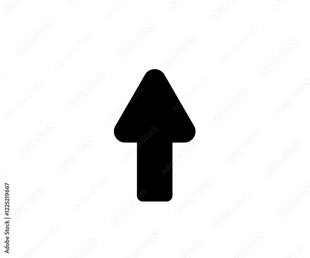 Poster black arrow icon. black triangular arrow pointer vector design and illustration.