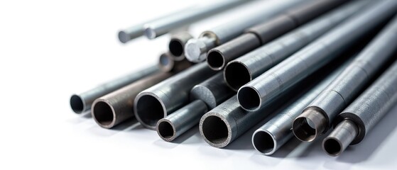 Fototapeta premium Steel Pipes for Construction - Industrial Building Supplies