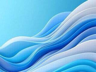 Fototapeta premium Abstract ocean flow, swirling and blending wave patterns, 3D illustration