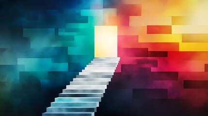 Journey Through Colorful Doorway to New Horizons