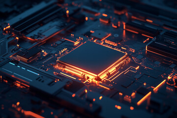 Obraz premium Computer circuit board.