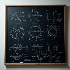 Intricate Physics Sketches - Blackboard Art