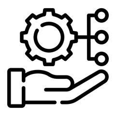 strategic plan line icon