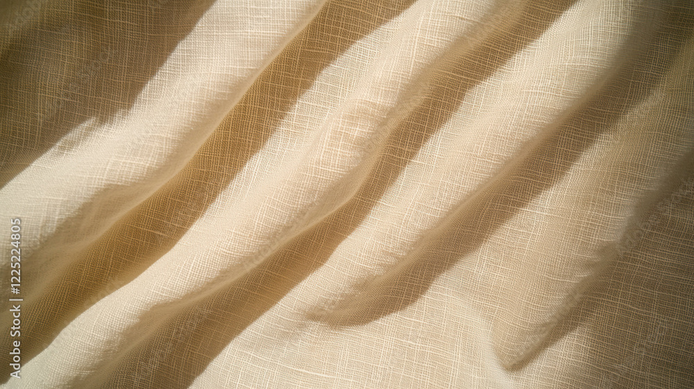 Poster soft, textured fabric with gentle folds and warm beige tones, ideal for various design projects