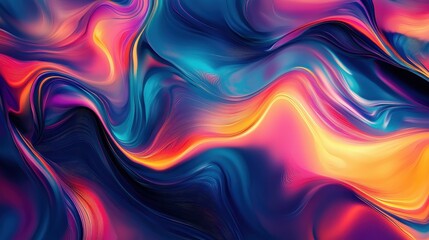 Obraz premium Vibrant Abstract Swirls of Colorful Fluid Motion Design