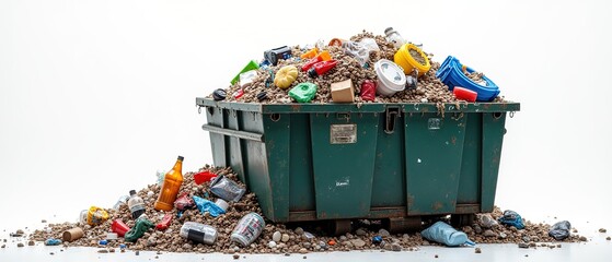 Dumpster Overflowing with Color, Stunning Urban Scene