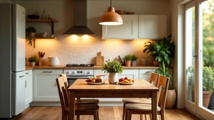 Cozy Kitchen Dining Scene - Enchanting Meal