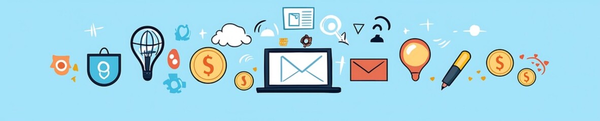 Modern Digital Marketing Icons for Creative Projects