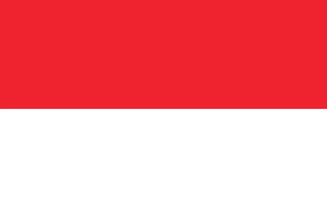 Indonesia National Flag Vector Design with Original Measurement