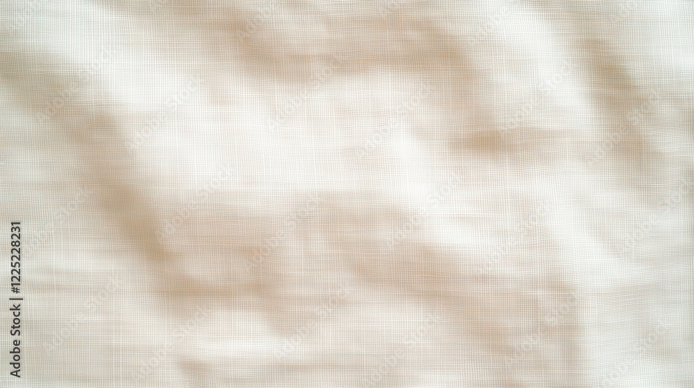 Poster soft beige fabric texture with subtle wrinkles and folds, ideal for backgrounds