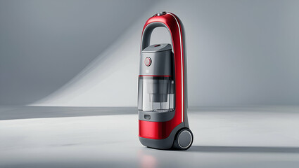 Modern High-tech Household Appliances.  Cordless Vacuum Cleaner on Background