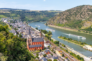 City Oberwesel part of UNESCO World Heritage Site Middle Rhine Valley in Germany
