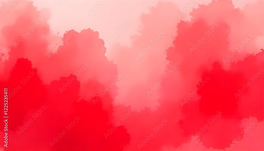 Poster an abstract red watercolor background featuring soft, flowing textures, ideal for designs that seek 