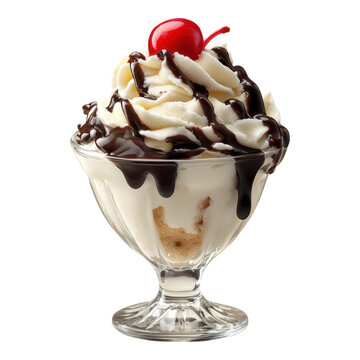 Indulging in delicious ice cream sundae dessert parlor food photography indoor close-up view