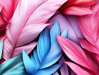 Sunkissed tropical plants, vibrant colors and soft light, 3D illustration
