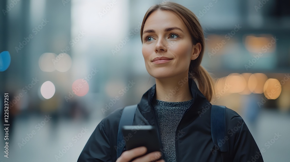 Aufkleber futuristic digital interface responding to user's gaze and enabling hands-free navigation