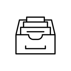 archive icon Flat vector set outline