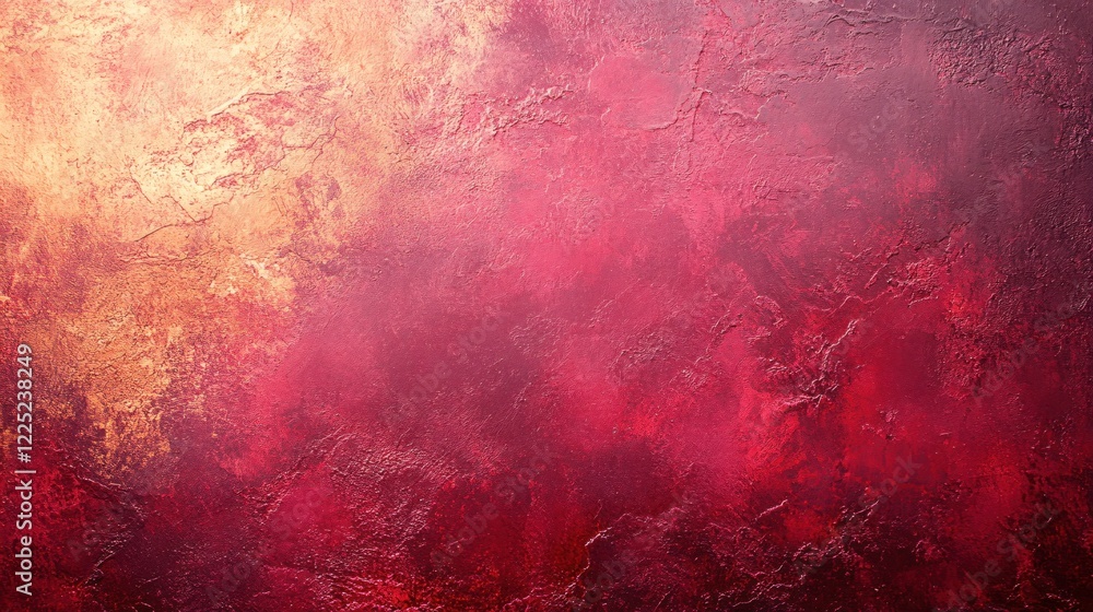 Poster textured surface with shades of red and gold creating a vibrant and abstract background