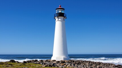 Coastal Lighthouse on a Sunny Day