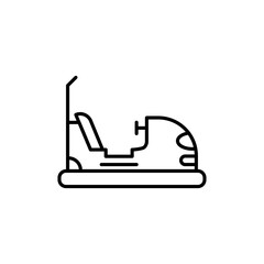 bumper car icon Flat vector set outline