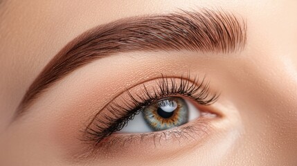 Naklejka premium Elegant Close up of Beautiful Woman s Eye with Stunning Makeup