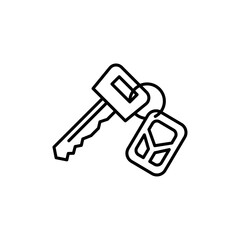 Car key icon Flat vector set outline
