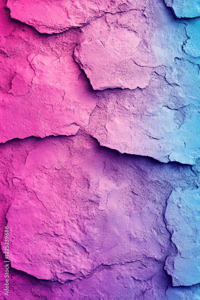 Aufkleber textured rock surface with a gradient of pink and blue hues creating a vibrant abstract pattern