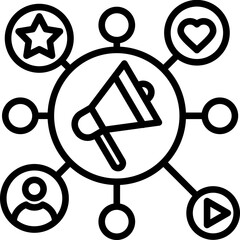 Viral Marketing line icon
