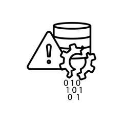 Data loss icon Flat vector set outline
