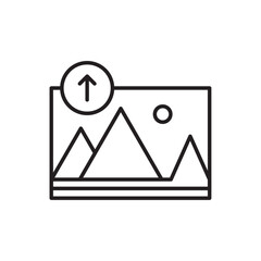 Downlaod or upload image Icon Flat vector set outline