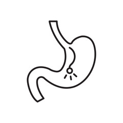 Fototapeta premium Endoscopy icon Flat vector set outline