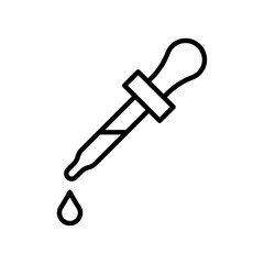 Eyedropper Icon Flat vector set outline