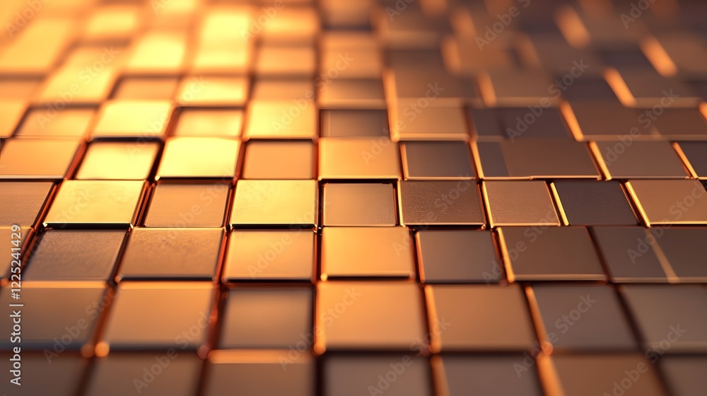 Aufkleber shimmering metallic grid backdrop with soft gradient texture for business news or tech media