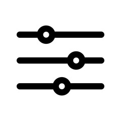 Filter control icon Flat vector set outline