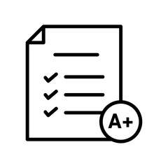 Fototapeta premium Grades icon Flat vector set outline