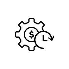 Long Term Investment icon Flat vector set outline